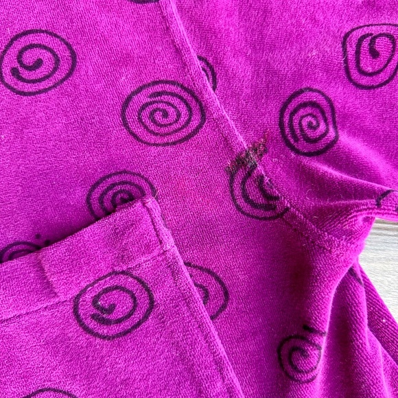 LAVON Vintage Button-Up Shirt Purple Swirl Print Long Sleeve Size M - Picture 8 of 12